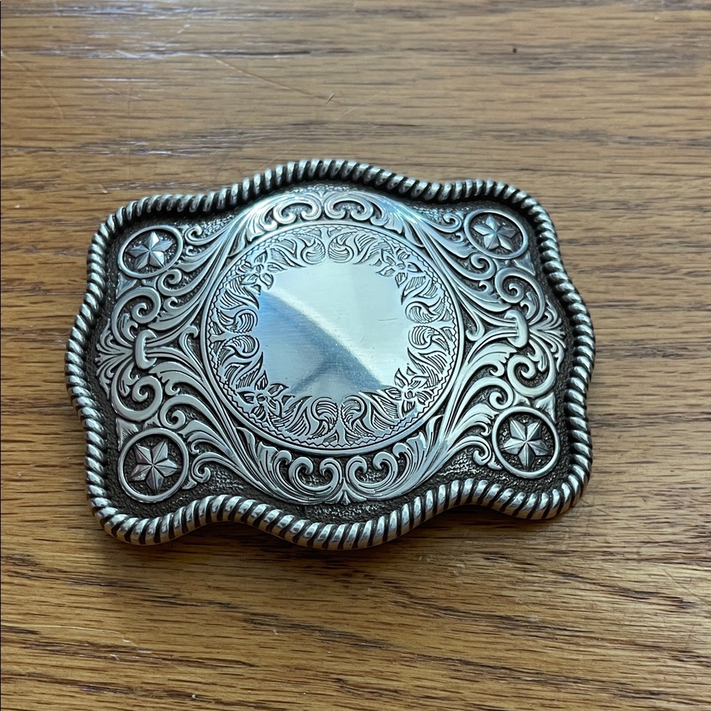 Ornate Silver Belt Buckle